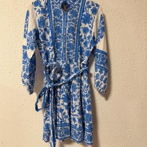 sue sartor flounce shorty capri blue vintage lily wedding guest Easter